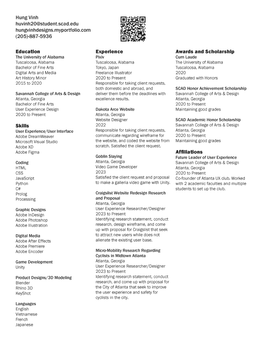 Hung Vinh Resume 1